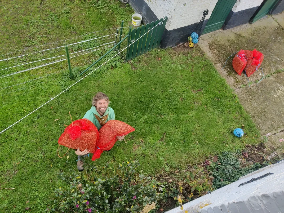 Livraison de sacs de houblon